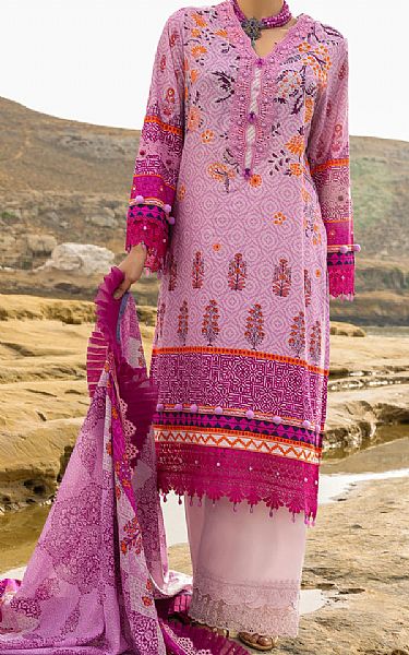 Almirah Pink Lawn Suit (2 Pcs) | Pakistani Lawn Dress in USA- Image 1