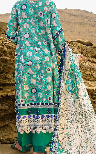 Almirah Light Turquoise Lawn Suit (2 Pcs) | Pakistani Lawn Dress in USA- Image 2