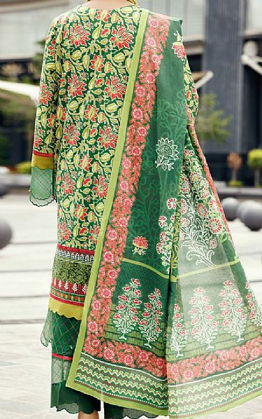 Almirah Green Cambric Suit (2 Pcs) | Pakistani Lawn Dress in USA- Image 2