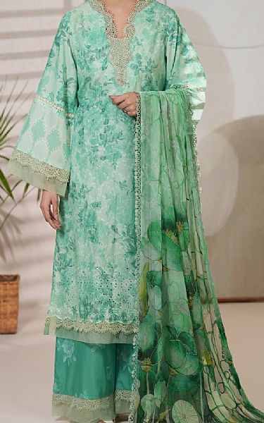 Almirah Sea Green Lawn Suit | Pakistani Lawn Dress in USA- Image 1