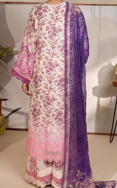 Almirah Off White/Dull Pink Lawn Suit | Pakistani Lawn Dress in USA- Image 2