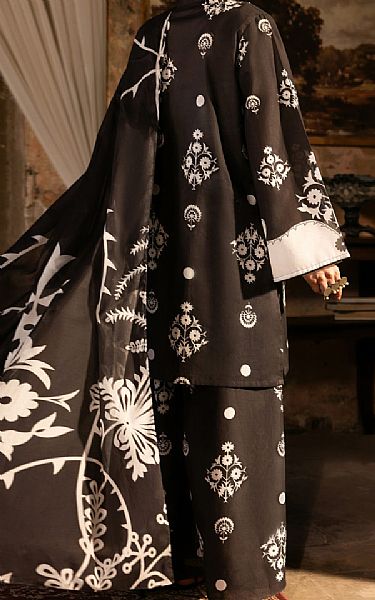 Almirah Black/Off White Lawn Suit | Pakistani Lawn Dress in USA- Image 2