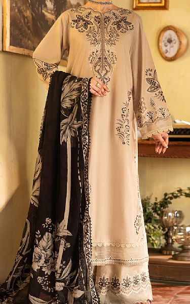 Almirah Tan Lawn Suit | Pakistani Lawn Dress in USA- Image 1