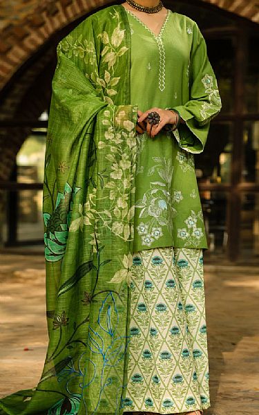 Almirah Apple Green Lawn Suit | Pakistani Lawn Dress in USA- Image 2