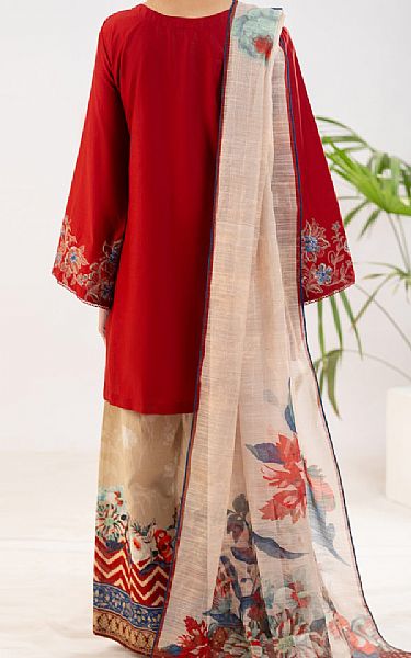 Almirah Red Lawn Suit | Pakistani Lawn Dress in USA- Image 2