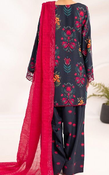 Almirah Charcoal/Raspberry Lawn Suit | Pakistani Lawn Dress in USA- Image 2