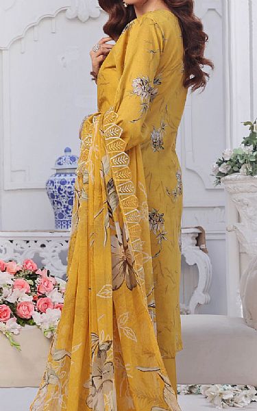 Al Zohaib Mustard Lawn Suit | Pakistani Lawn Dress in USA- Image 2