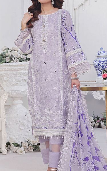 Al Zohaib Lilac Lawn Suit | Pakistani Lawn Dress in USA- Image 1