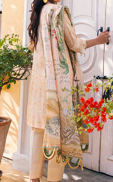 Al Zohaib Ivory Cambric Suit | Pakistani Lawn Suits- Image 2