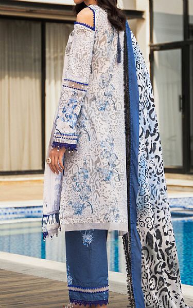 Al Zohaib Off White Lawn Suit | Pakistani Lawn Dress in USA- Image 2