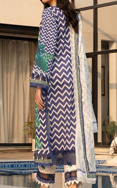 Al Zohaib Off White/Faded Purple Lawn Suit | Pakistani Lawn Dress in USA- Image 2