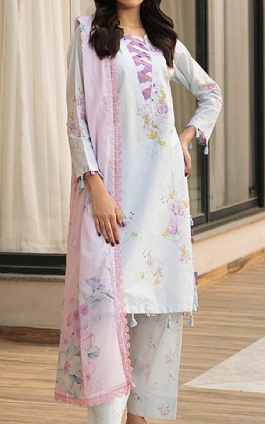 Al Zohaib Light Blue Lawn Suit | Pakistani Lawn Dress in USA- Image 1