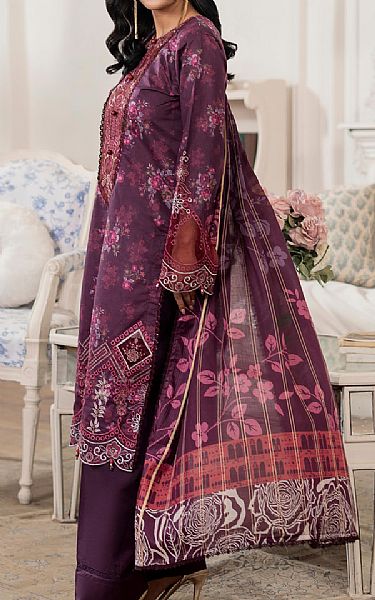 Al Zohaib Plum Lawn Suit | Pakistani Lawn Dress in USA- Image 2