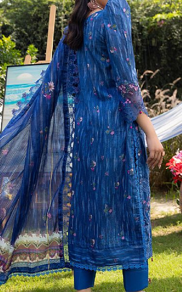 Al Zohaib Blue Lawn Suit | Pakistani Lawn Dress in USA- Image 2