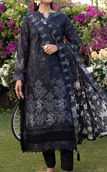 Al Zohaib Black Lawn Suit | Pakistani Lawn Dress in USA- Image 1