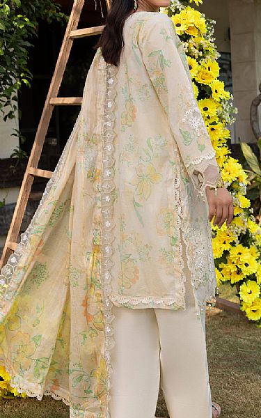Al Zohaib Ivory Lawn Suit | Pakistani Lawn Dress in USA- Image 2