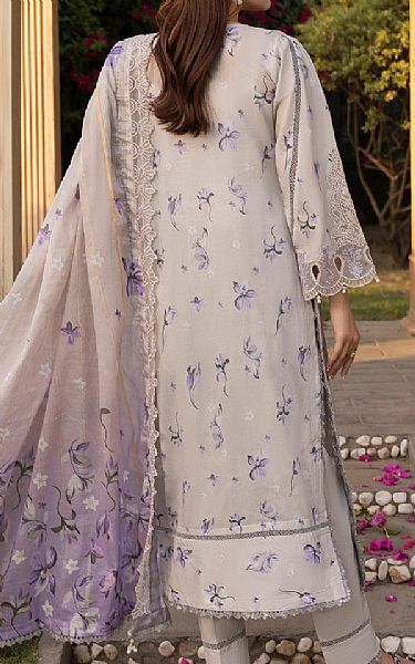 Al Zohaib Pastel Grey Lawn Suit | Pakistani Lawn Dress in USA- Image 2