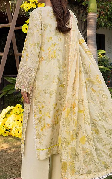 Al Zohaib Ivory Lawn Suit | Pakistani Lawn Dress in USA- Image 2