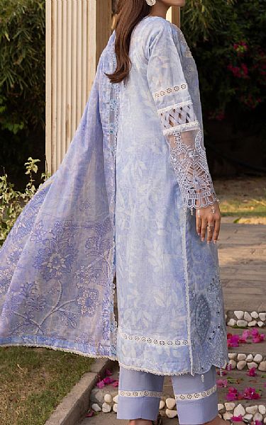 Al Zohaib Pastel Blue Lawn Suit | Pakistani Lawn Dress in USA- Image 2