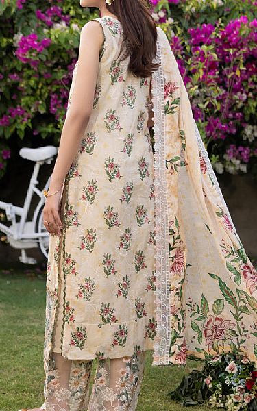 Al Zohaib Ivory Lawn Suit | Pakistani Lawn Dress in USA- Image 2
