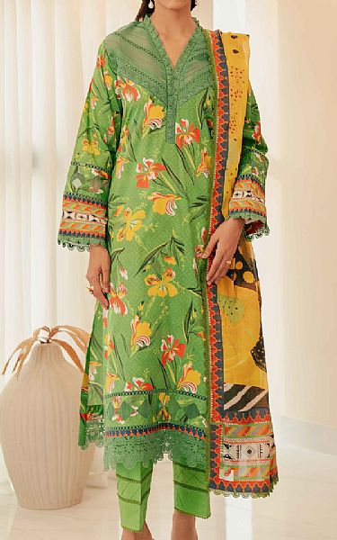 Al Zohaib Nasty Green Cotton Suit | Pakistani Winter Dresses in USA- Image 1