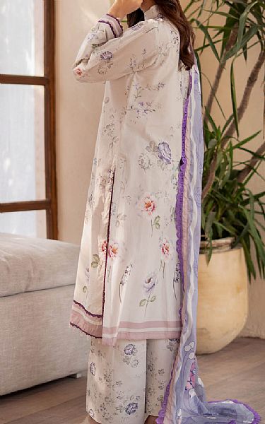 Al Zohaib Off White Lawn Suit | Pakistani Lawn Dress in USA- Image 2