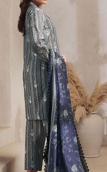 Al Zohaib Grey Lawn Suit | Pakistani Lawn Dress in USA- Image 2