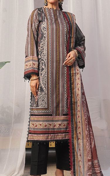 Al Zohaib Black Lawn Suit | Pakistani Lawn Dress in USA- Image 1