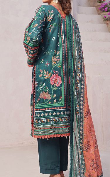 Al Zohaib Light Sea Green Lawn Suit | Pakistani Lawn Dress in USA- Image 2
