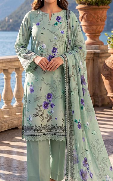 Al Zohaib Summer Green Lawn Suit | Pakistani Lawn Dress in USA- Image 1