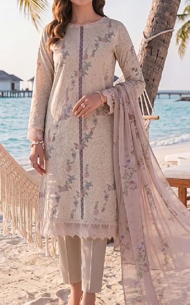 Al Zohaib Dusty Grey Lawn Suit | Pakistani Lawn Dress in USA- Image 1