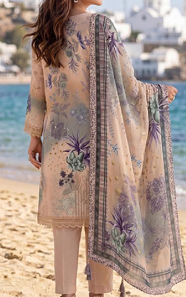 Al Zohaib Peach Lawn Suit | Pakistani Lawn Dress in USA- Image 2