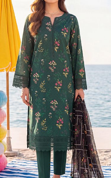 Al Zohaib Timber Green Lawn Suit | Pakistani Lawn Dress in USA- Image 1