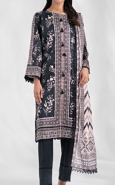 Al Zohaib Black Lawn Suit | Pakistani Lawn Dress in USA- Image 1