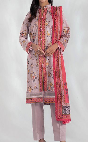 Al Zohaib Cavern Pink Lawn Suit | Pakistani Lawn Dress in USA- Image 1