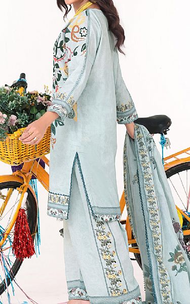 Al Zohaib Light Blue Lawn Suit | Pakistani Lawn Dress in USA- Image 2