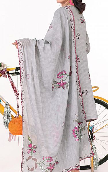 Al Zohaib Grey Lawn Suit | Pakistani Lawn Dress in USA- Image 2