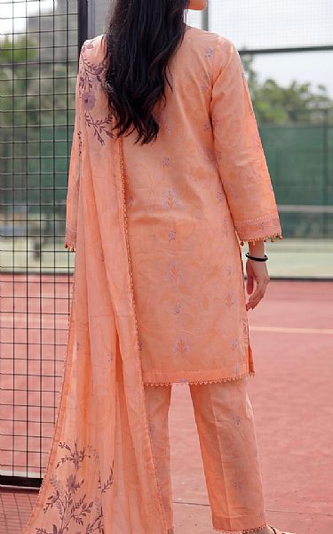 Al Zohaib Peach Lawn Suit | Pakistani Lawn Dress in USA- Image 2