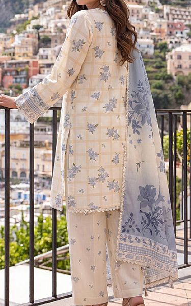 Al Zohaib Ivory Lawn Suit | Pakistani Lawn Dress in USA- Image 2