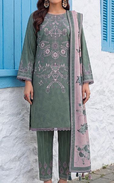 Al Zohaib Mineral Green Lawn Suit | Pakistani Lawn Dress in USA- Image 1