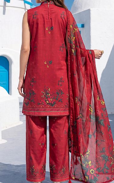 Al Zohaib Vivid Burgundy Lawn Suit | Pakistani Lawn Dress in USA- Image 2