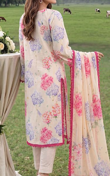 Al Zohaib Ivory Lawn Suit | Pakistani Lawn Dress in USA- Image 2