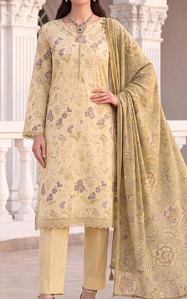 Al Zohaib Cream Lawn Suit | Pakistani Lawn Dress in USA- Image 1