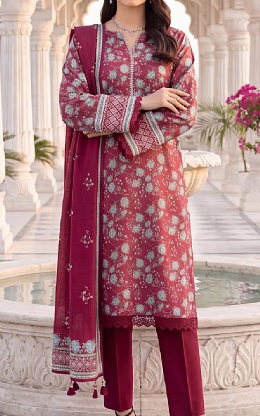 Al Zohaib Raspberry Lawn Suit | Pakistani Lawn Dress in USA- Image 1