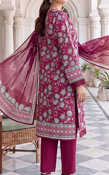 Al Zohaib Raspberry Lawn Suit | Pakistani Lawn Dress in USA- Image 2