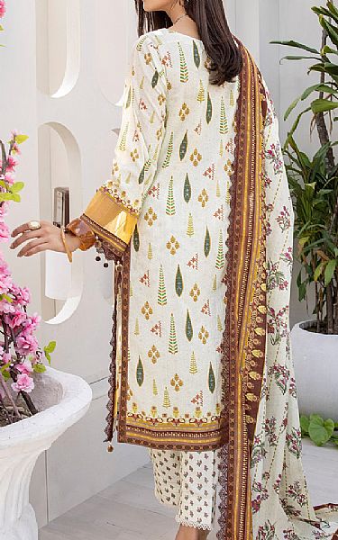 Al Zohaib Off White Cambric Suit | Pakistani Winter Dresses- Image 2