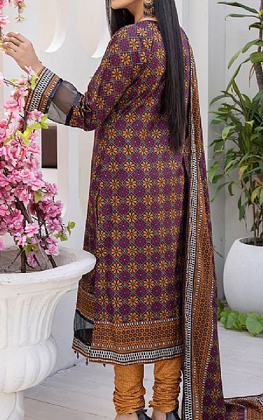 Al Zohaib Egg Plant / Rust Cambric Suit | Pakistani Winter Dresses- Image 2