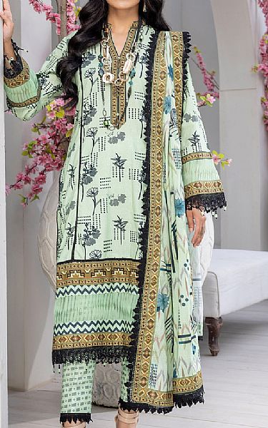 Al Zohaib Sea Mist Cambric Suit | Pakistani Winter Dresses- Image 1