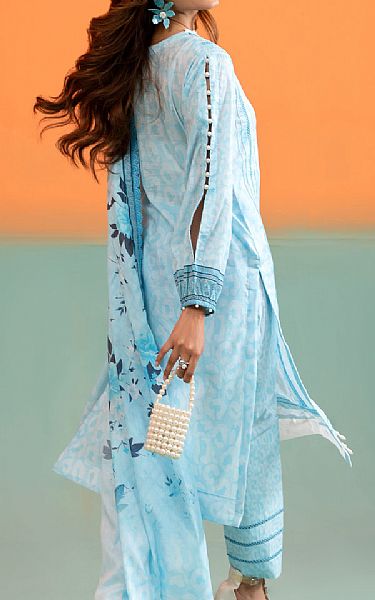 Al Zohaib Baby Blue Lawn Suit | Pakistani Lawn Suits- Image 2