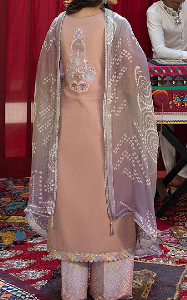 Al Zohaib Peach Lawn Suit | Pakistani Lawn Dress in USA- Image 2